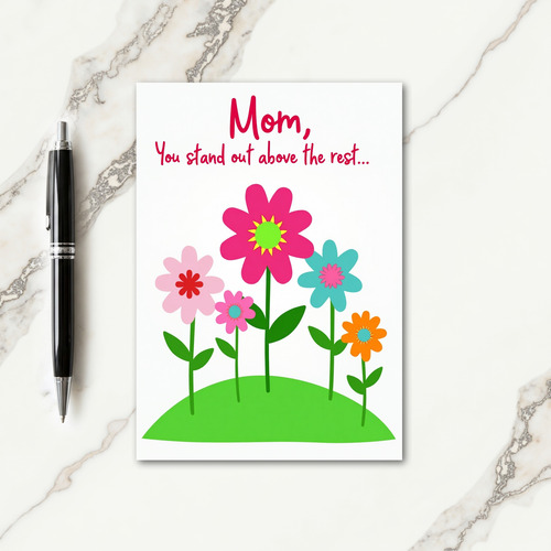 Magenta Mom Floral Art Card