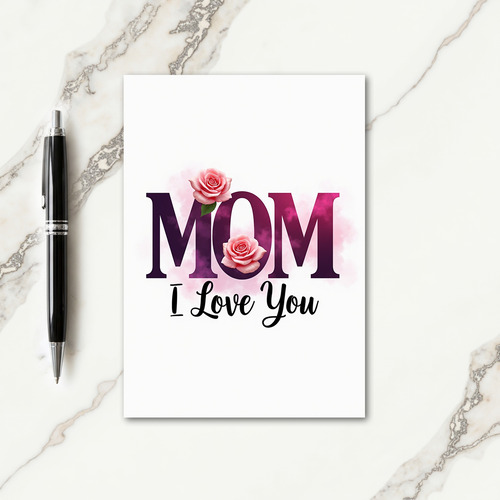 Magenta Mom Love Expression Card