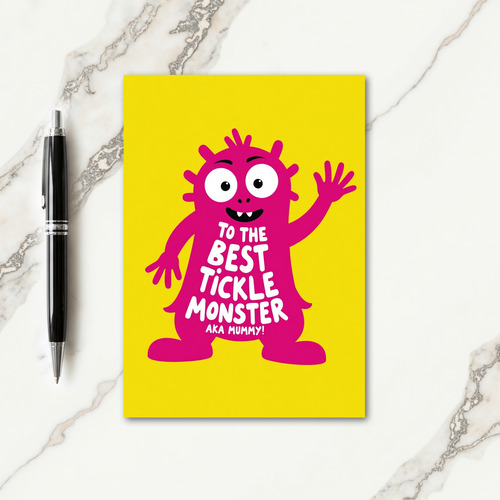 Magenta Monster Mothers Day Card
