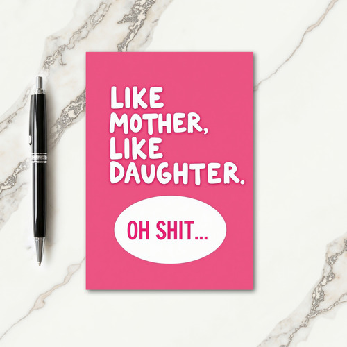 Magenta Mother Daughter Funny Card