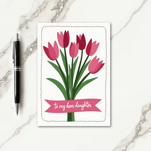 Magenta Mothers Day Blossom Card