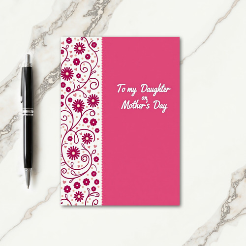Magenta Mothers Day Daughter Card