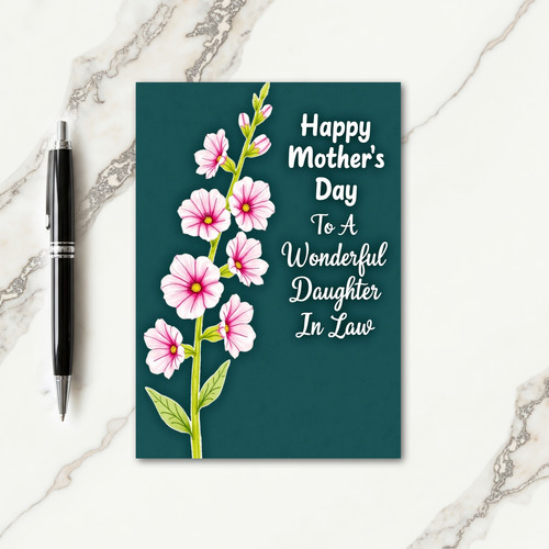 Magenta Mothers Day Daughter In Law Card
