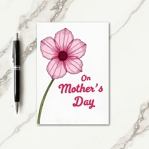 Magenta Mothers Day Script Card