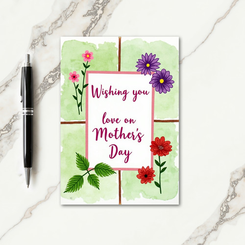 Magenta Mothers Day Wishes Card