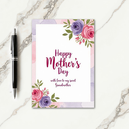 Magenta Script Family Love Card