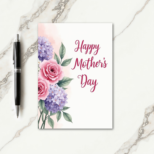 Magenta Script Happy Day Card