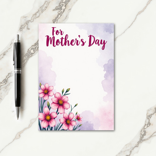 Magenta Script Mothers Card