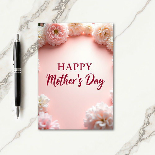 Magenta Text Mothers Day Image Card