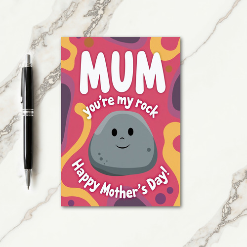 Magenta Youre My Rock Card