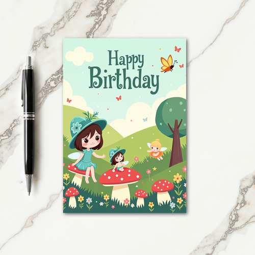 Magical Beings Birthday Card