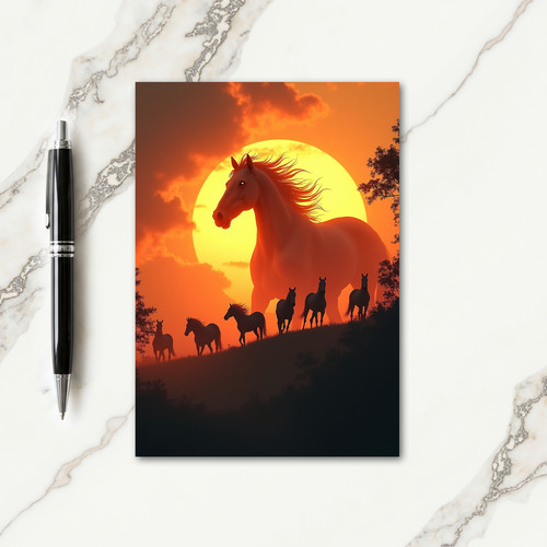 Magical Birthday Cosmic Horse Card
