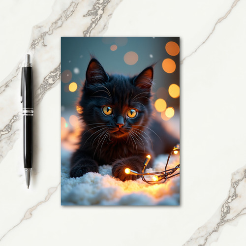 Magical Cat Christmas Card