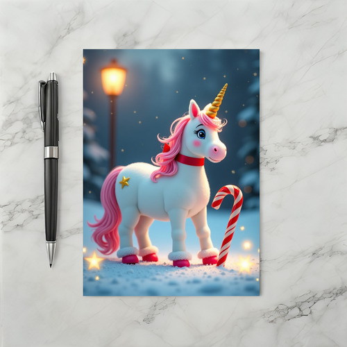 Magical Christmas Unicorn Card