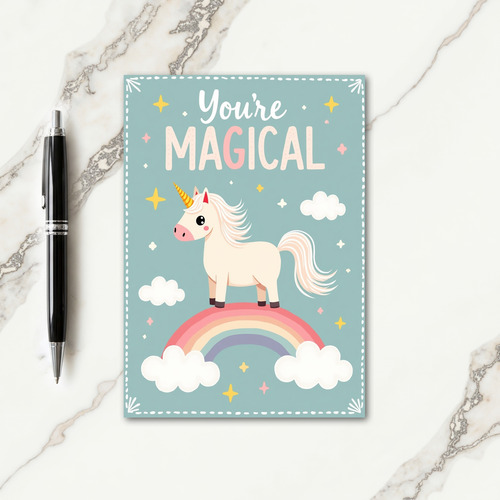 Magical Horned Creature Birthday Card