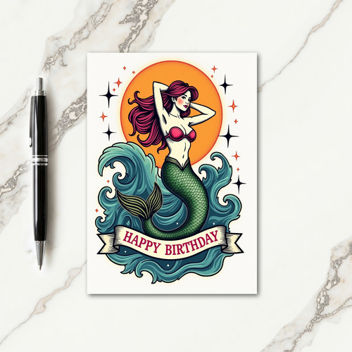 Magical Mermaid Birthday Card