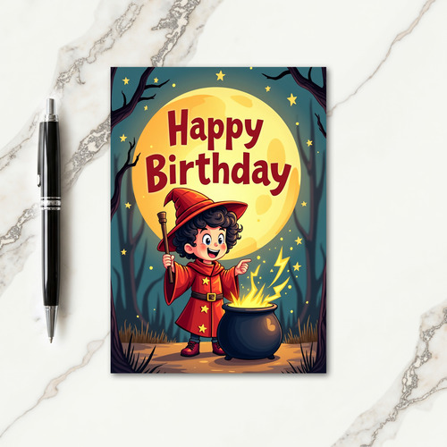 Magical Night Birthday Card
