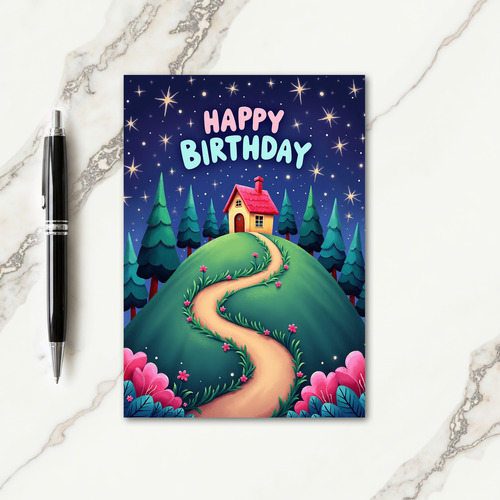 Magical Starry Night Birthday Card