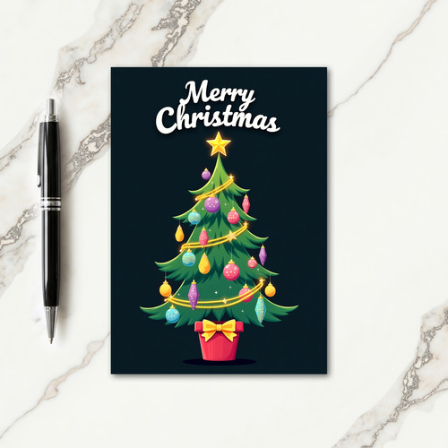 Magical Starry Night Christmas Card