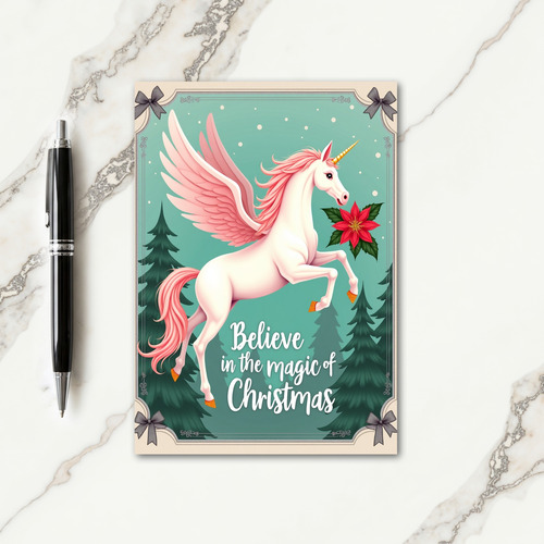 Magical Unicorn Christmas Card