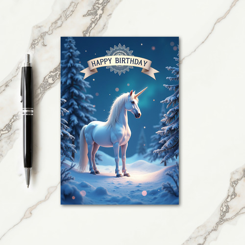 Magical Winter Creature Card