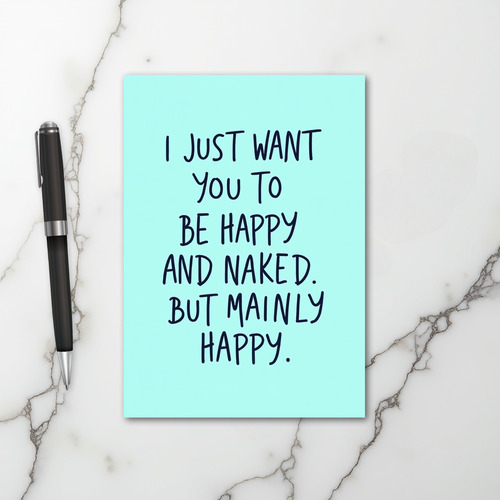 Mainly Happy Naked Card