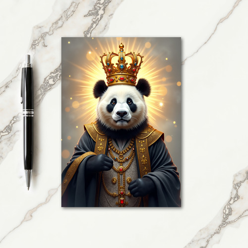 Majestic Birthday Bear Crown Card