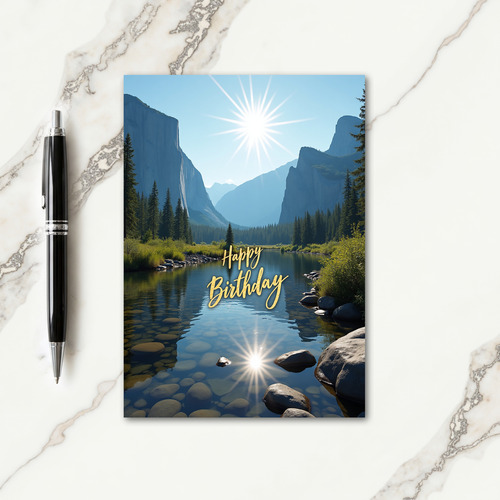 Majestic Birthday River Rocks Card