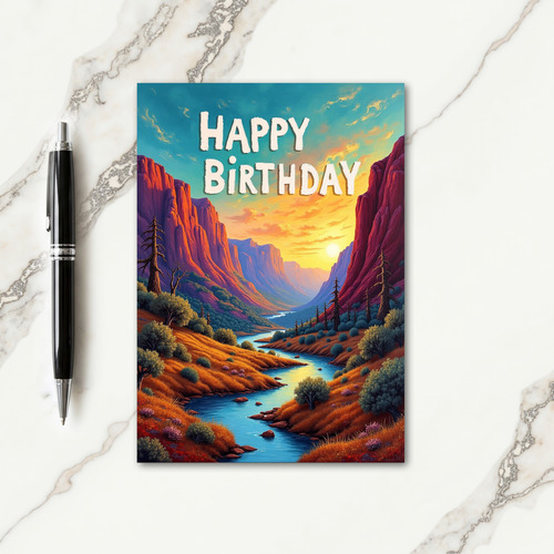 Majestic Canyon Birthday Card