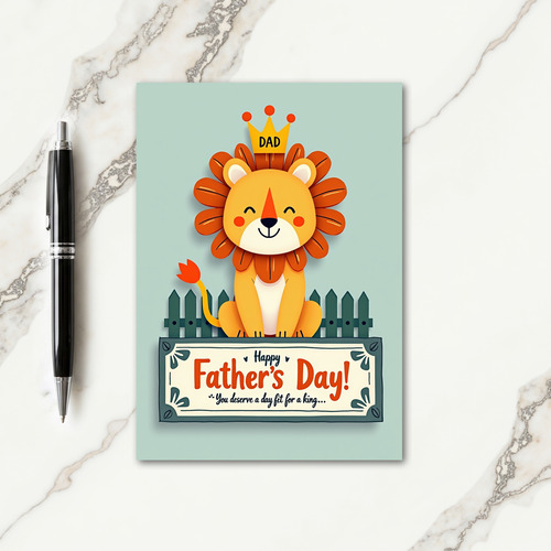 Majestic Dad Jungle Cat Card