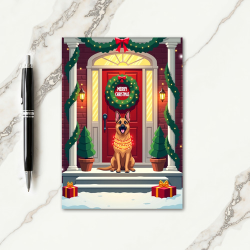 Majestic Dog Christmas Card