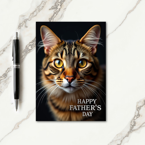 Majestic Fathers Day Cat Card