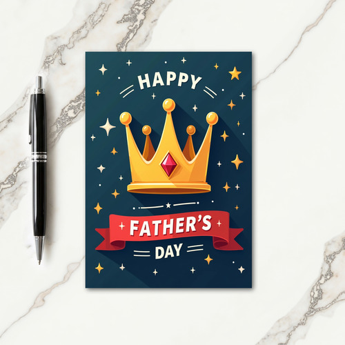 Majestic Fathers Day Crown Card