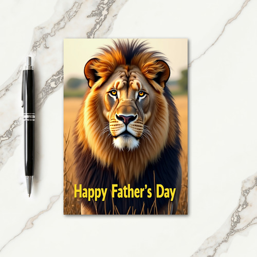 Majestic Fathers Day Feline Card