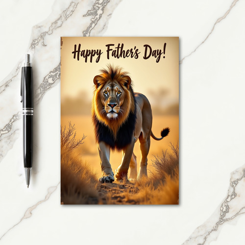 Majestic Fathers Day Lion Card