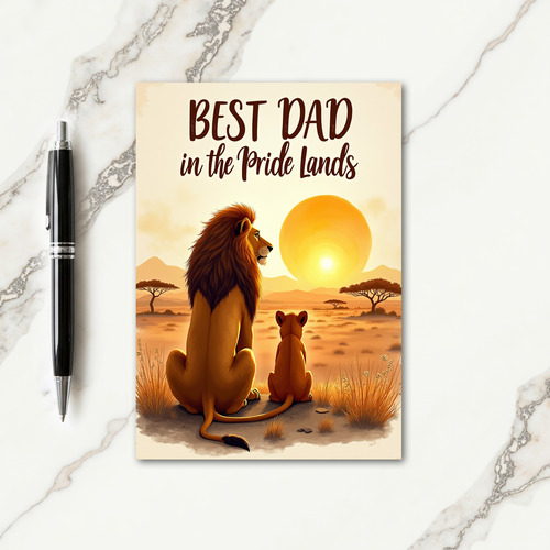 Majestic Fathers Day Scene Card
