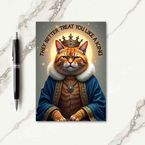 Majestic Feline Birthday Card