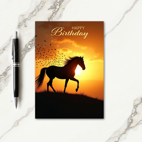 Majestic Gallop Birthday Card