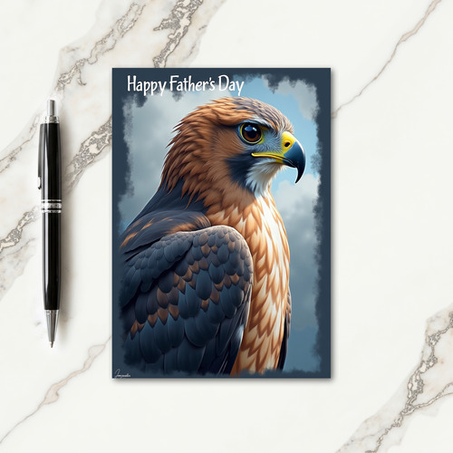 Majestic Hawk Fathers Day Card