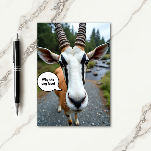 Majestic Horned Birthday Card