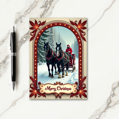 Majestic Horse Christmas Card