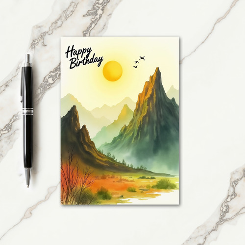 Majestic Mountain Birthday Card