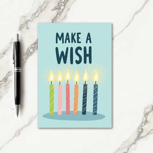 Make A Wish Birthday Candle Card