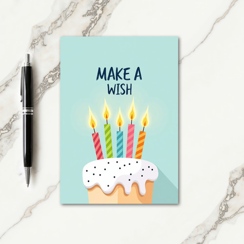 Make A Wish Cake Birthday Card