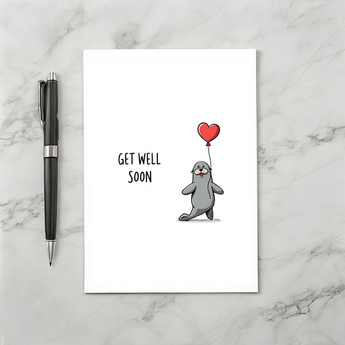 Manatee Get Well Card