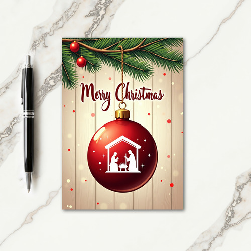 Manger Scene Christmas Card