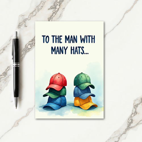 Many Hats Fathers Day Art Card