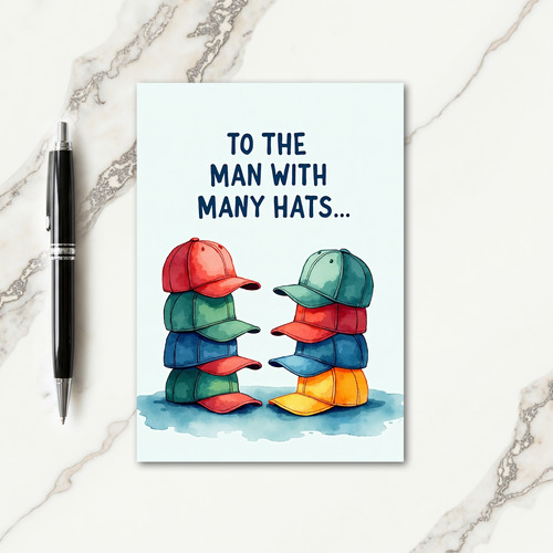 Many Hats Sweet Fathers Day Card