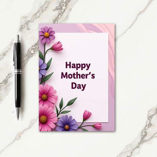 Marble Mothers Day Card