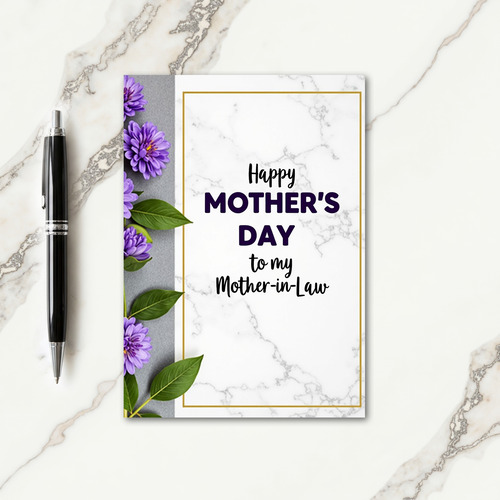 Marble Mothers Day Message Card